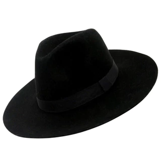 Chapéu Fedora Feltro Unissex Preto Cury Unissex Clássico