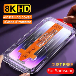 Película de vidro Fácil Instalação HD Para Samsung Galaxy S24 S20 Fe A52 A72 A11 A21S A31 A51 A71 A20 A30 Pelicula