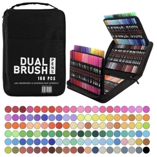 80/100/120/168 CORES Ponta Dupla De Pincel Dual Blush Fina Estojo De Armazenamento com Zíper marisa em Oferta na Shopee