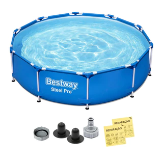 PISCINA ESTRUTURAL 4.678 LITROS BESTWAY CIRCULAR STEEL PRO 3,05MX76CM em Oferta na Shopee