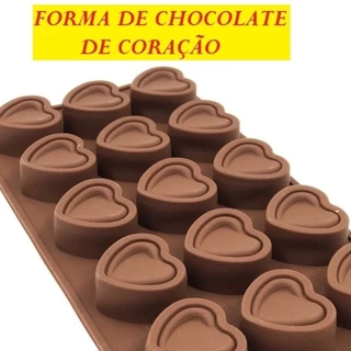 Oferta Forma De Chocolate Coração Diamond De Silicone 21x10,2Cm Molde Decorativo Multiuso Para Doces Gelo em Oferta na Shopee