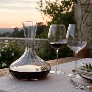 Decanter para Vinho 1,8L Fracalanza Cristal Canelado Jarra