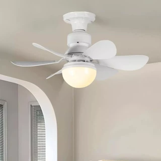 Ventilador De Teto 6 Folhas Wind Light Silent Lâmpada Led C/ Controle Remoto Silenciosa