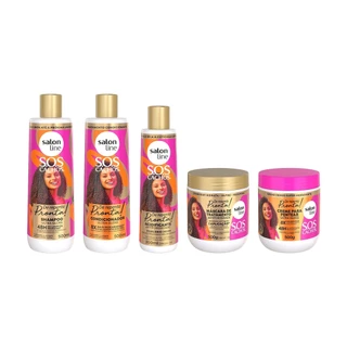 Kit Shampoo + Condicionador + Máscara Antiporosidade + Creme para Pentear e Acidificante SOS Cachos De Repente Pronta! em Oferta na Shopee