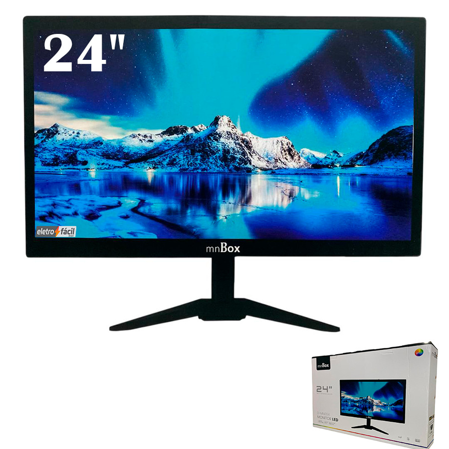 Monitor 24 Polegadas Tela Led Com Entrada Hdmi e Vga Bivolt | Shopee Brasil