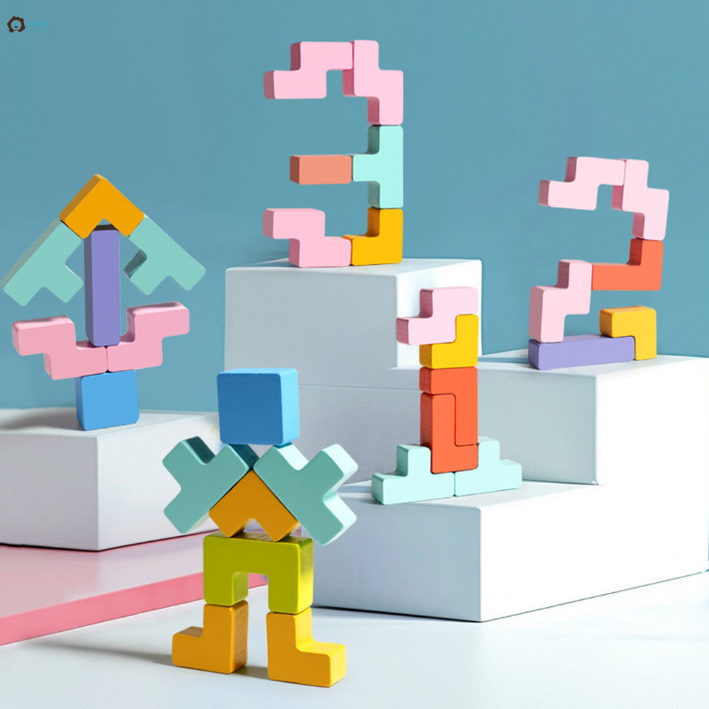 Montessori Brain Blocks Engaging Jogo De Quebra-Cabeça De Madeira Para ...