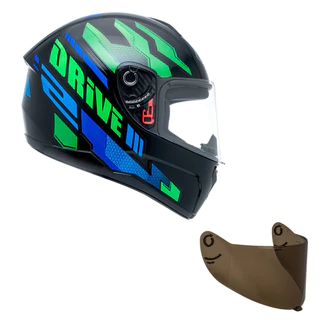 Capacete Drive 2 HG Atitude e Viseira Fumê Fly em Oferta na Shopee