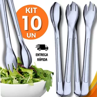 Pegador De Salada Aço Inox 20 cm Buffet Restaurante Cozinha Multiuso Qualidade Praticidades