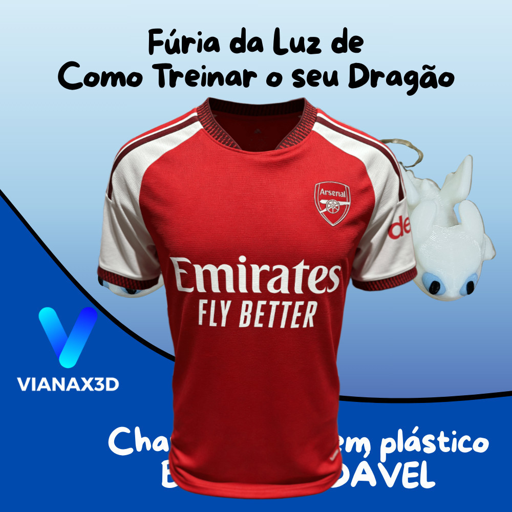 Chaveiro Banguela / Fúria da Luz - Como Treinar o Seu Dragão - 7cm - kit 1/3/5 unidades