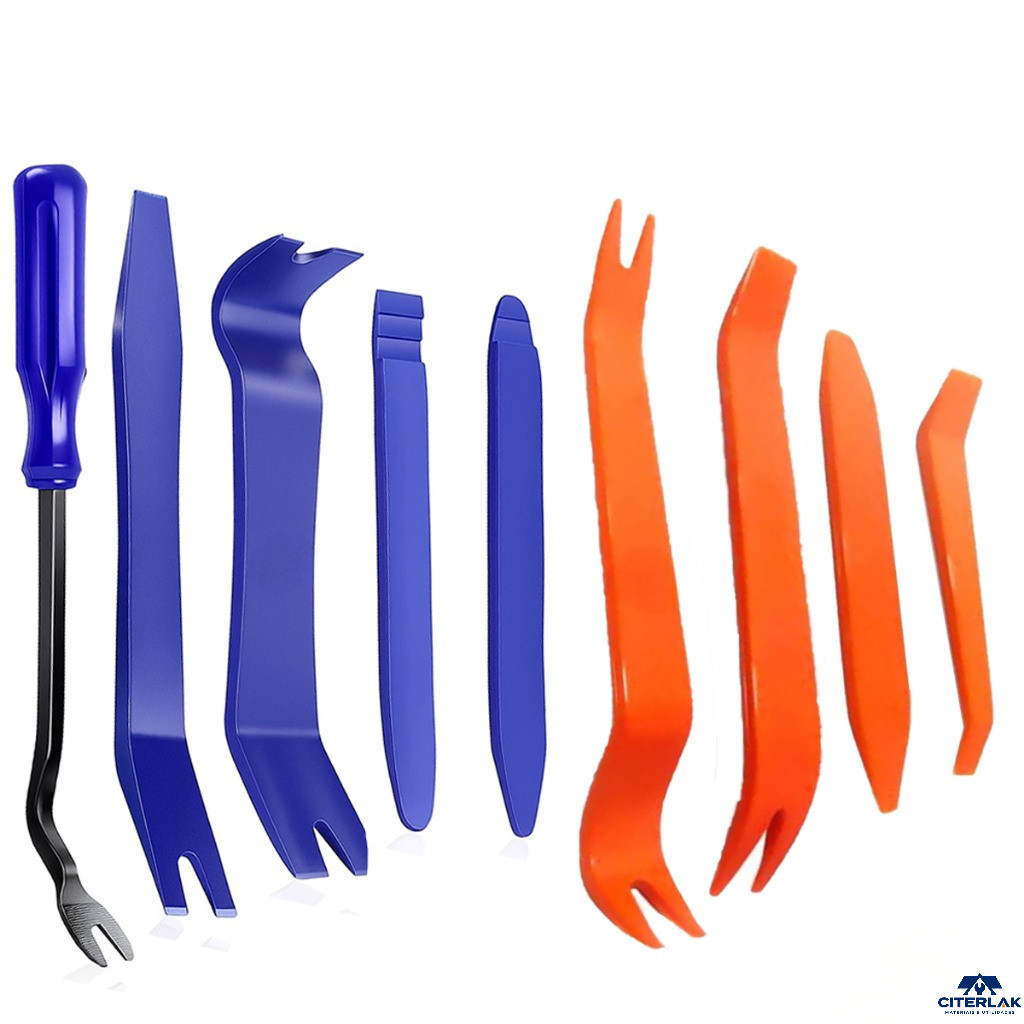 Jogo De Espatulas Ferramenta De Nylon Desmontar Painel Forro De Porta Automotivo