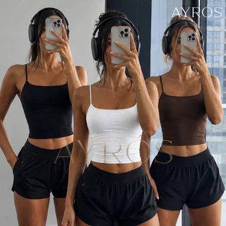 kit 3 Blusinha Regatinha de Alcinha Feminina Básica Suplex Justa Moda Verão Sustenta Sem Sutiã Modela Corpo