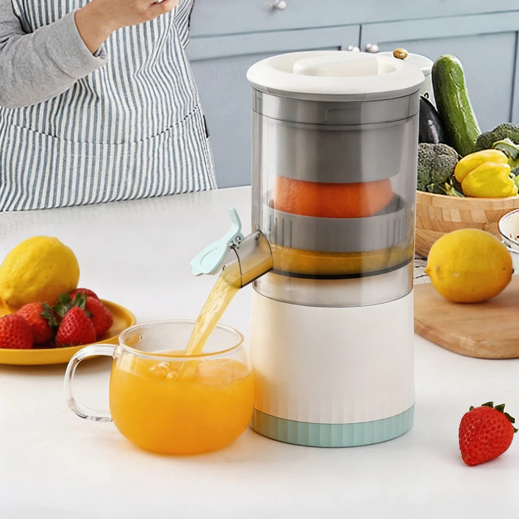 Espremedor Elétrico Laranja Limão Frutas Fazer Sucos Recarregável Usb