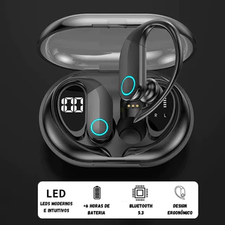 Fone De Ouvido Esportivo Bluetooth G37 Com Toque Inteligente Ergonômico Case Com Display Led