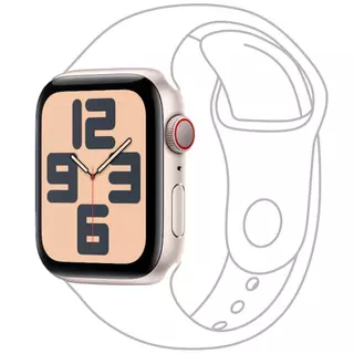 (Usado) Apple Watch SE GPS, 44 mm, Caixa Estelar de Alumínio