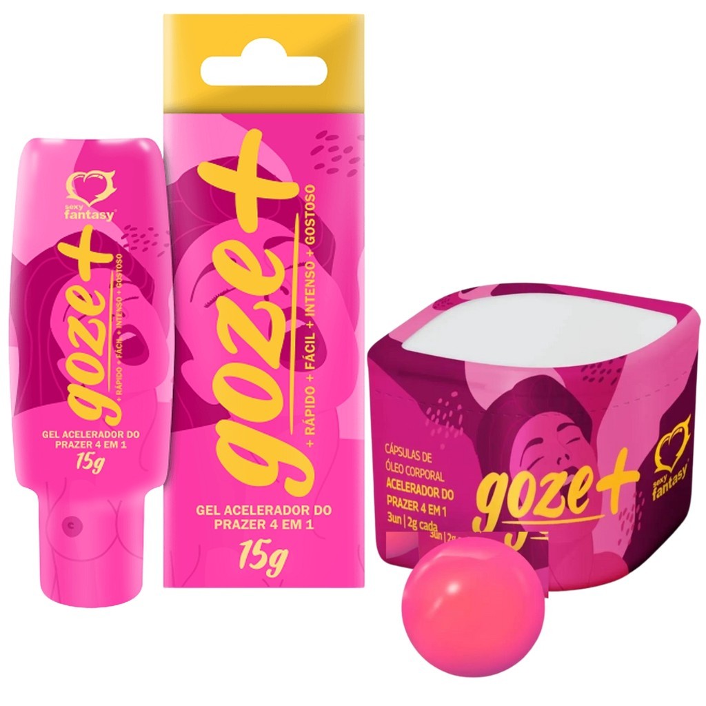 Kit com Gel Lubrificante Feminino Acelerador e Bolinha Goze Mais 15G ...