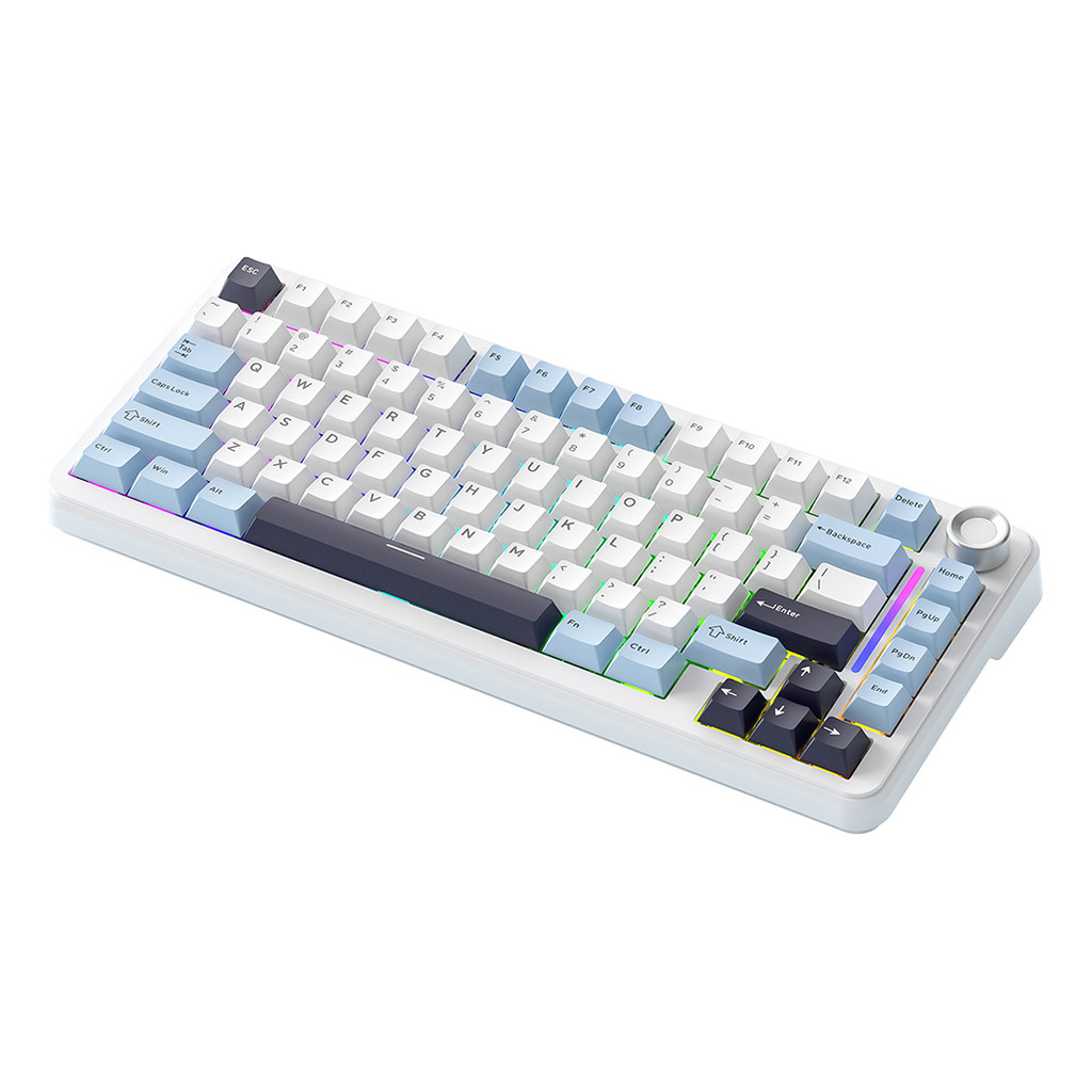 Teclado Gamer Mecânico Sem Fio Bluetooth Tri Mode 75% Led Rgb Hot ...