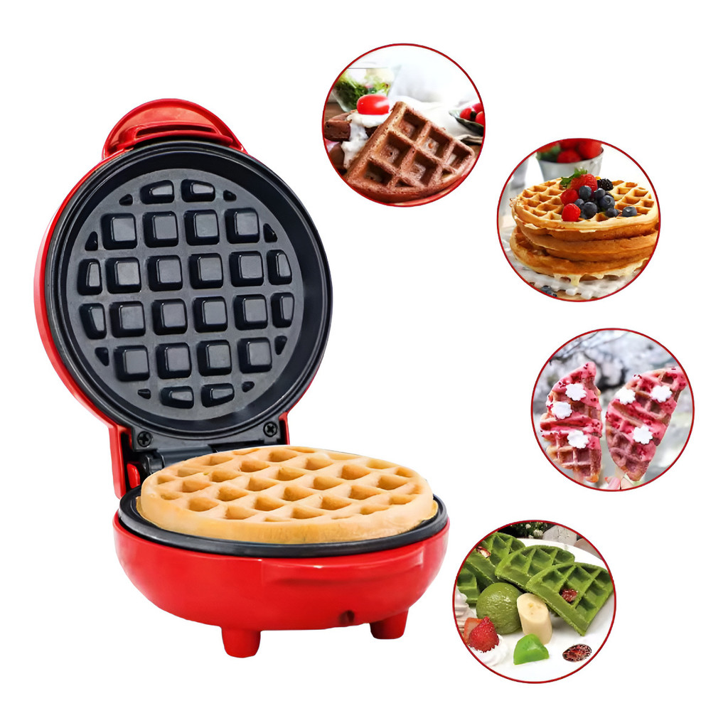 Mini Máquina Elétrica de Waffle e Panqueca