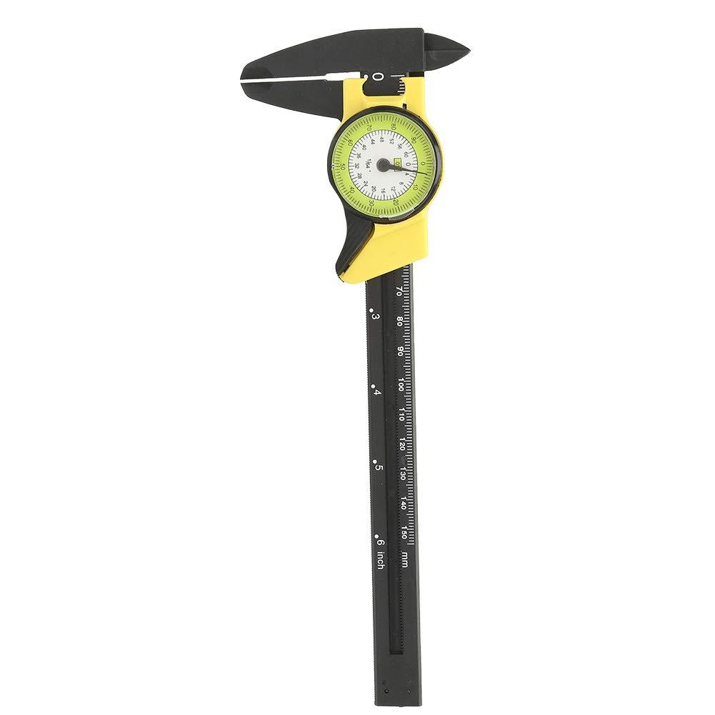 Paquímetro Vernier de 6 Polegadas, 0-150mm, Paquímetro Vernier de Plástico, Ferramentas DIY, Valor de Leitura de 0,1mm,