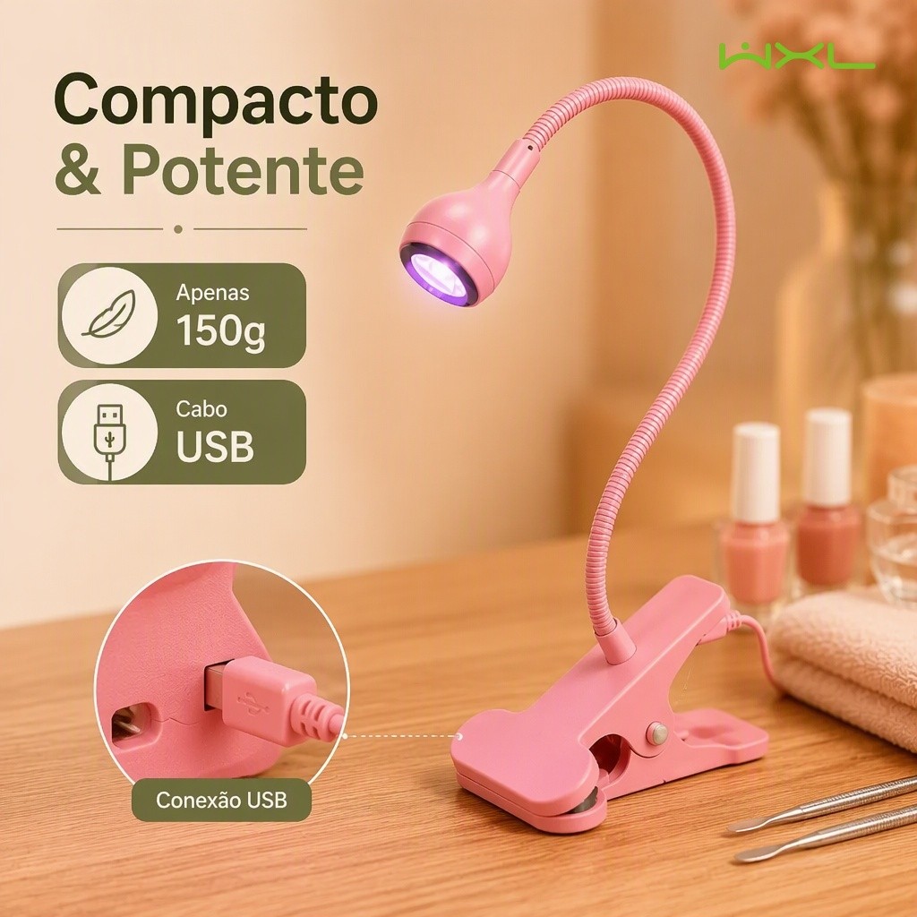 Mini cabine LED/UV de prender na mesa — foto 5
