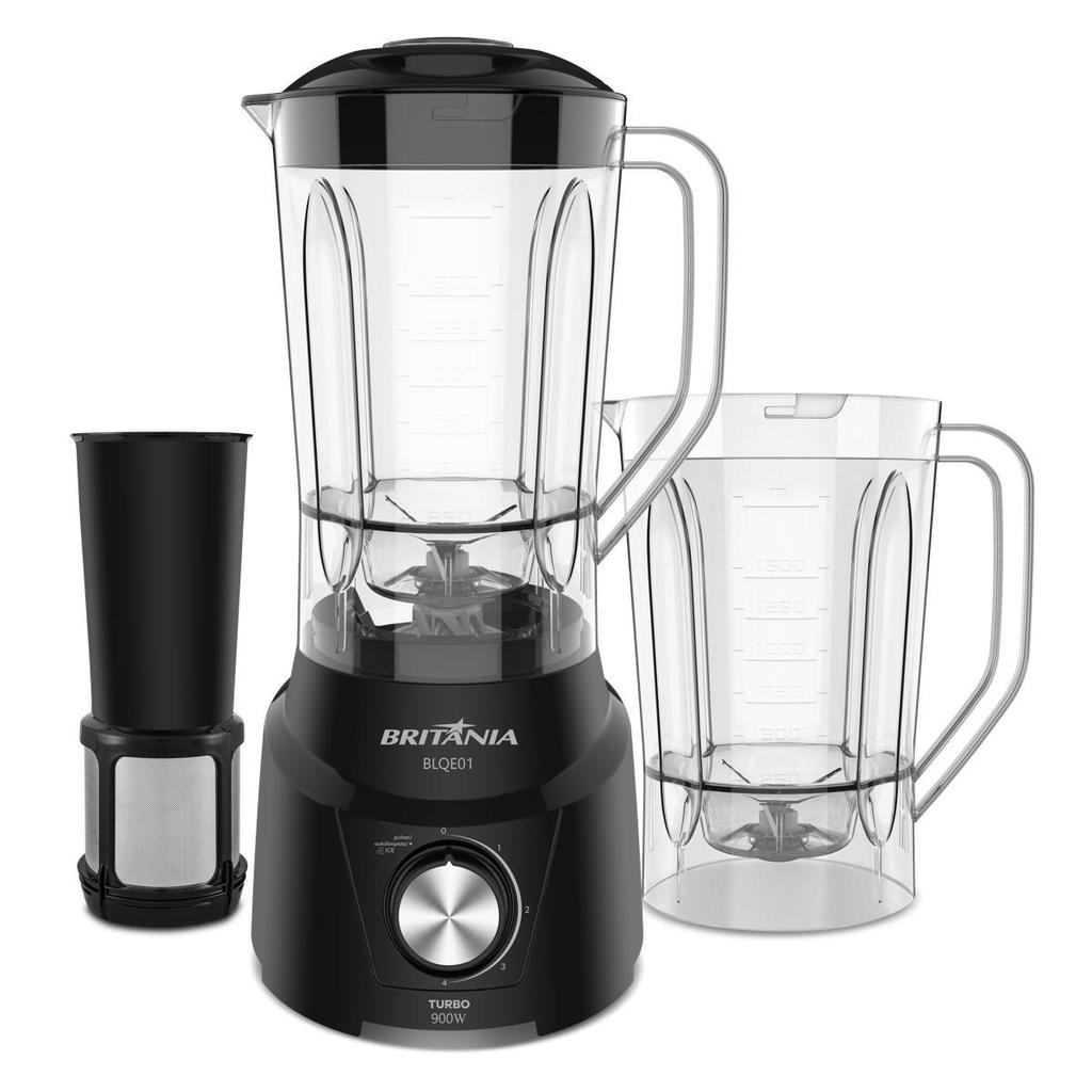 Liquidificador Britânia Blqe01 2 copos 2,6L 900W