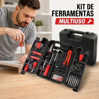 Kit Ferramentas Multiuso 32 Peças Maleta Completa Chaves Alicate Martelo