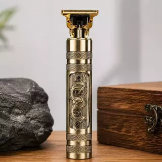 Aparador de Cabelo e Barba Profissional Sem Fio Recarregável USB 4 Pentes Máquina de Corte