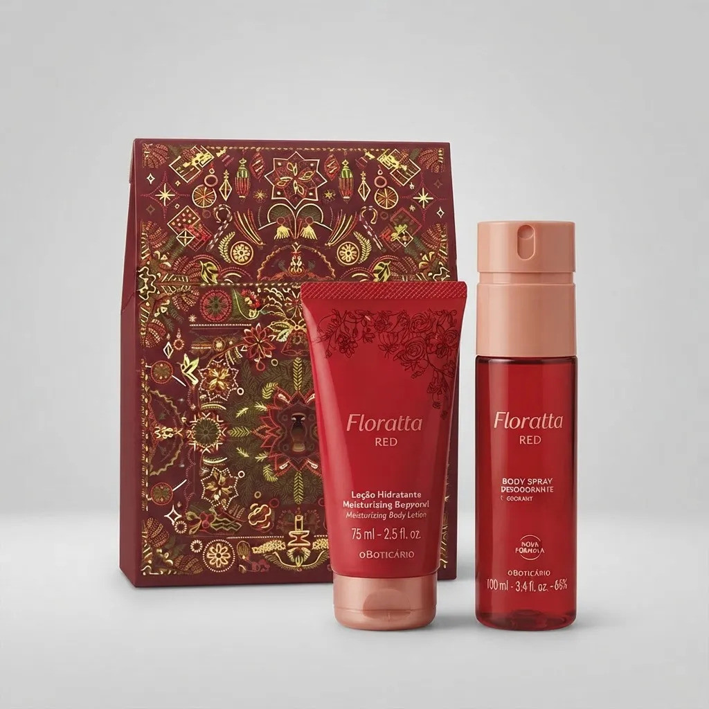 Kit Presente Floratta Red Natal 2026 ( 2 itens) body spray e mini loção ...