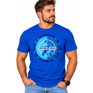 Camiseta Camisa Blusa Masculina Novembro Azul Varias Cores Estampa Unica Exclusiva Inedita 2026