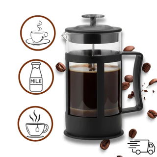 Prensa Francesa Vidro Resistente Café Gourmet 350ml Chá Leite Espumado Filtro Café Malha Fina Manual Artesanal