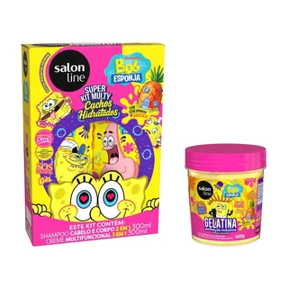 Kit Cronograma Capilar SOS Cachos Kids Bob Esponja em Oferta na Shopee