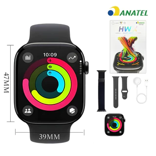 Smartwatch HW X – Tela HD 2.02", Chamadas Bluetooth, Monitoramento de Saúde e Pulseira em Silicone Líquido marisa em Oferta na Shopee