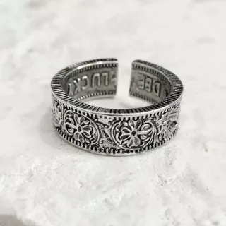 Anel Ajustável em Legítima Original Sixpence da Sorte XC-04