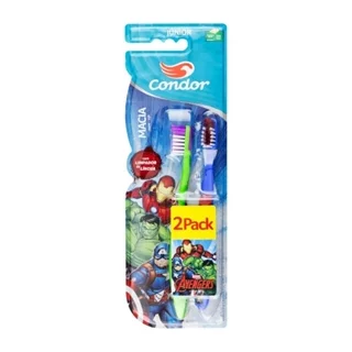 Escova Condor Infantil Avengers - Embalagem com 2 Unidades em Oferta na Shopee