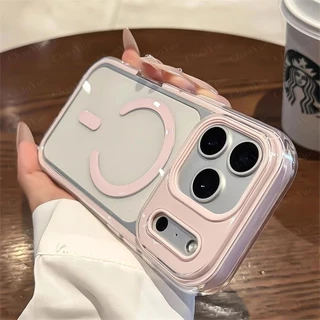 Capa De Telefone Magnética TPU Cristalina Compatível Com IPhone 18 17 16 15 14 13 12 11 Pro Max Plus À Prova De Choque