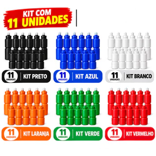 Kit 11 Squeezes 750ml Basic Esporte Clube Futebol Treino