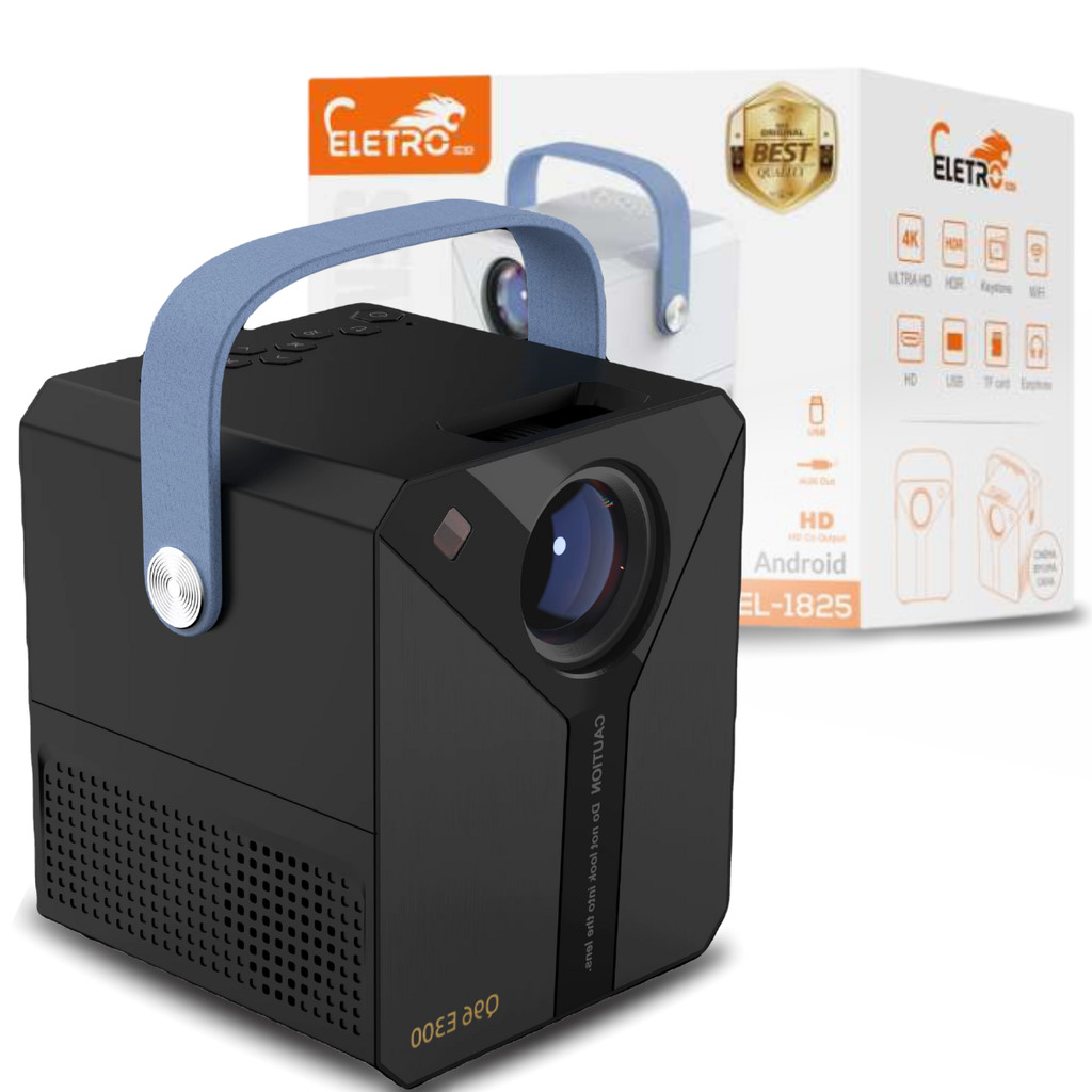 Projetor Portátil 4K Full HD Android 9.0 LED 7000 Lumens Wi-Fi