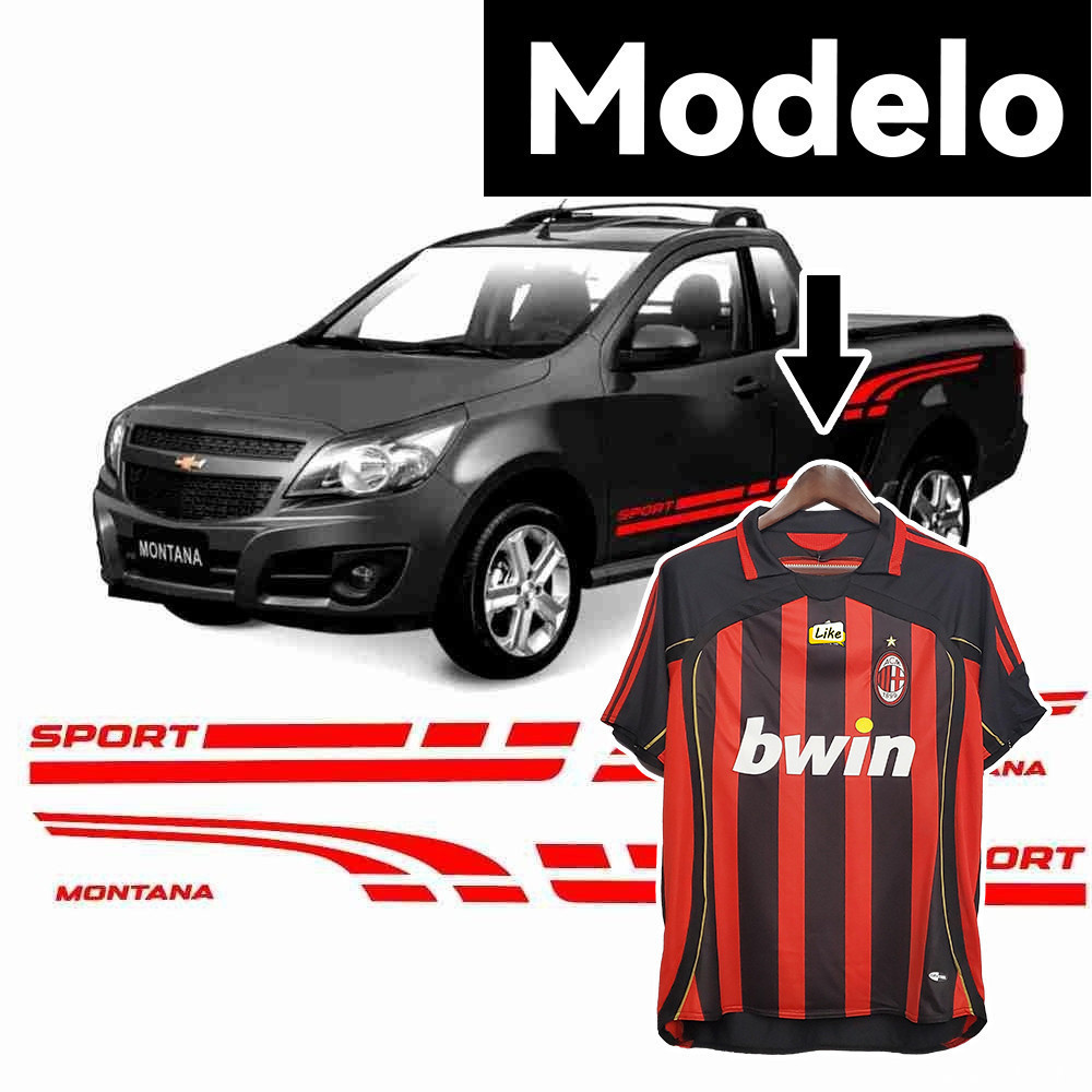 2010 a 2019 Adesivos Laterais Chevrolet Montana e Paralama Decorativo Personalizado CH68 OIJF