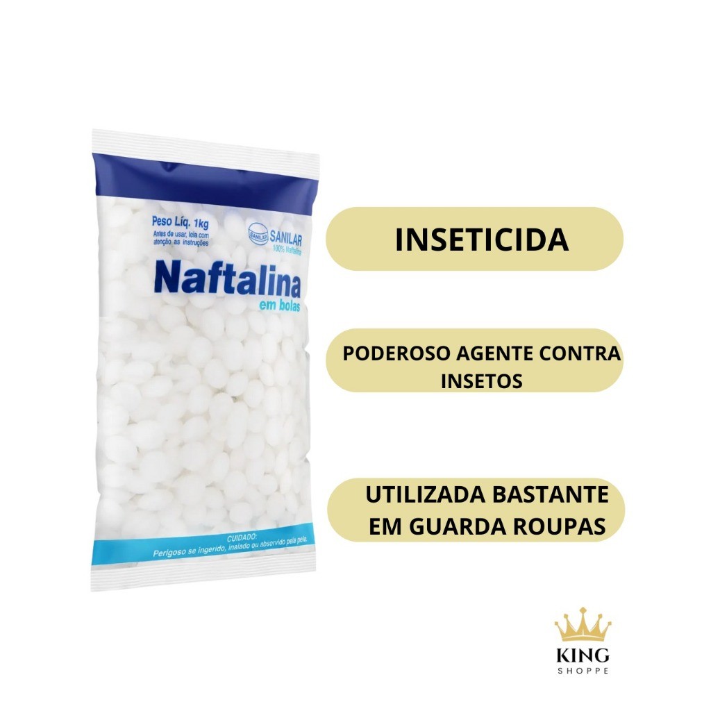 5 kg Naftalina Anti inseto Formiga Barata Traças Pombos - Sanilar ...
