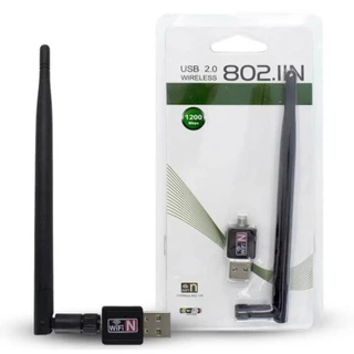 Adaptador Wifi Usb Wireless 1200mbps Com Antena Pc Notebook