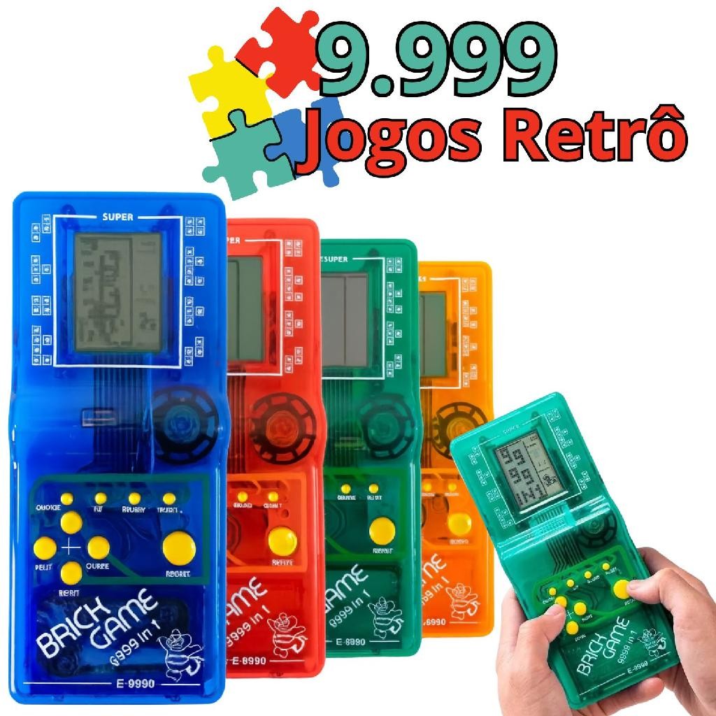 Vídeo Game Portátil 999 Jogos em 1 Mini Game Retrô Brinquedo Infantil ...