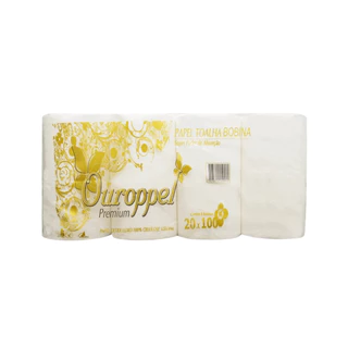 Papel Toalha Bobina Premium 8x100m Ouroppel em Oferta na Shopee