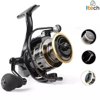 Molinete de Pesca Metal EVA HD1000-7000 com Arraste 10kg para Água Salgada e Mar alta qualidade-itech