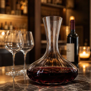 Decanter Jarra Soffiato Cristal Canelado Para Vinho Bar 1,8L