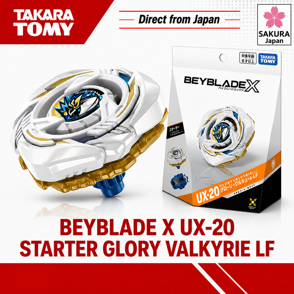 TAKARA TOMY BEYBLADE X UX-20 Starter Glory Valkyrie LF | Shopee Brasil