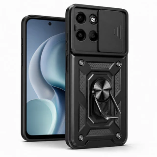 Capa Armor Antichoque com Anel Magnético para Motorola Moto G17.
