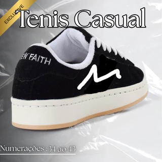 Tênis Casual Super Confortável Sapatênis Skatista Cadarço Grosso Camp Promoção Envio Imediato