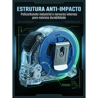 Trena De Aço Com Trava E Alça 7.5m * 25mm / 5m * 25mm Durável - W