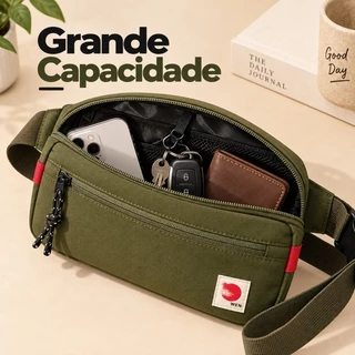 Pochete Transversal Unissex Bolsa De Cintura Leve Alça Ajustável Zíper Resistente Para Viagem E Dia A Dia