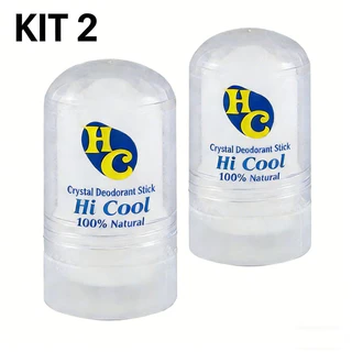 Kit com 2 Desodorantes de Pedra de Cristal Natural, Sem Fragrância, Não Mancha a Roupa, Hipoalergênico 60g ONPX