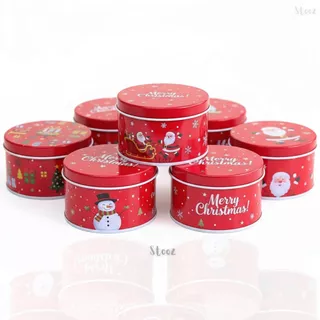 6 lata metal natal vermelho decorativo sortido pARA DOCES